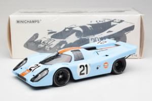 Porsche 917K Gulf #21 P. Rodriguez / L. Kinnunen J.W. Automotive Engineering 24 Hours of Le Mans 1970 Minichamps 1:12 1237066 - pilt 6/6