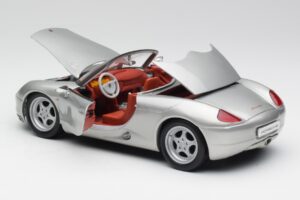 Porsche Boxster 986 Hõbedane Maisto 1:18 37800-M3 Metall - pilt 5/8