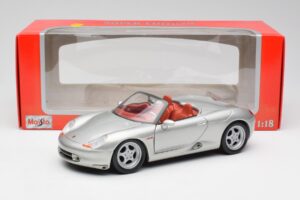 Porsche Boxster 986 Hõbedane Maisto 1:18 37800-M3 Metall - pilt 8/8