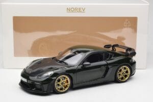 Porsche Cayman GT4 RS 982 Weissach Package Brewster Green Norev 1:18 187250 Metall - pilt 8/8