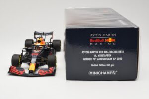 Red Bull Racing RB16 #33 M. Verstappen Winner 70th Anniversary GP 2020 Minichamps 1:18 110200533 Metall - pilt 6/6