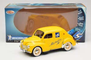 Renault 4CV Michelin Yellow Solido 1:18 82002 Metall - pilt 6/6