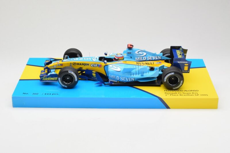 Renault R25 #5 F. Alonso 2nd Place British GP 2005 Minichamps 1:18 147051105 Metall