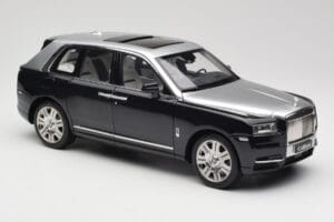 Rolls-Royce Cullinan Must & Hõbe OEM 1:18 ROLLS001 Metall - pilt 6/8