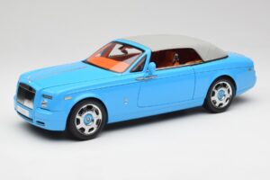 Rolls-Royce Phantom Drophead Coupe Powder Sinine Kyosho 1:18 08871BL Metall - pilt 4/10
