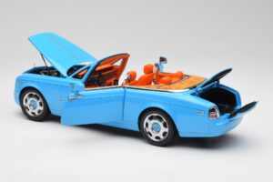 Rolls-Royce Phantom Drophead Coupe Powder Sinine Kyosho 1:18 08871BL Metall - pilt 7/10