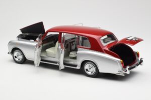 Rolls-Royce Phantom VI Hõbe Punane Kyosho 1:18 08905SR Metall - pilt 5/8