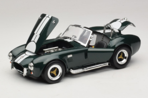 Shelby Cobra 427 S/C Tumerohelinen Valged Triibud Road Signature 1:18 92058-P1 Metall - pilt 2/8