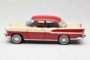 Simca Chambord Punane & Elevandiluukollane Norev 1:18 185721 Metall - pilt 4/8