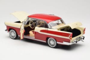 Simca Chambord Punane & Elevandiluukollane Norev 1:18 185721 Metall - pilt 5/8