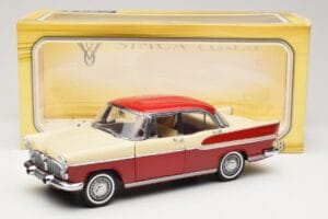 Simca Chambord Punane & Elevandiluukollane Norev 1:18 185721 Metall - pilt 8/8