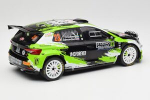 Skoda Fabia Rally2 #23 O. Solberg / E. Edmondson Rally Monte Carlo 2023 IXO 1:18 18RMC155A Metall - pilt 2/6
