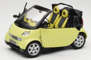 Smart Fortwo 450 Cabrio Kollane Minichamps 1:18 0012889V001C49Q00 Metall - pilt 2/8