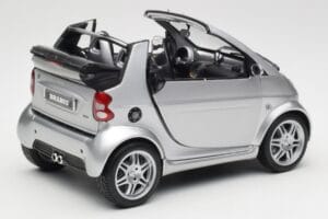 Smart Fortwo W450 Brabus Cabrio Hõbedane Edasimüüja Eriväljaanne Kyosho 1:18 0017769V001C05Q00 Metall - pilt 3/8