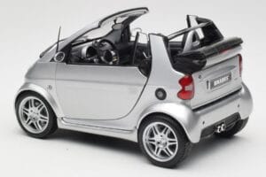Smart Fortwo W450 Brabus Cabrio Hõbedane Edasimüüja Eriväljaanne Kyosho 1:18 0017769V001C05Q00 Metall - pilt 7/8