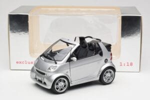 Smart Fortwo W450 Brabus Cabrio Hõbedane Edasimüüja Eriväljaanne Kyosho 1:18 0017769V001C05Q00 Metall - pilt 8/8