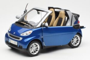 Smart Fortwo W451 Kabriolett Sinine Hõbedane Minichamps 1:18 Q0022565V001C80Q00 Metall - pilt 2/8