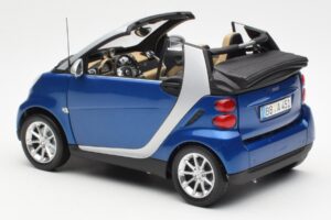 Smart Fortwo W451 Kabriolett Sinine Hõbedane Minichamps 1:18 Q0022565V001C80Q00 Metall - pilt 7/8