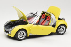 Smart Roadster 452 Kollane Bburago 1:18 34099-M2 Metall - pilt 2/8