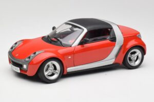 Smart Roadster Punane Bburago 1:18 34099 Metall