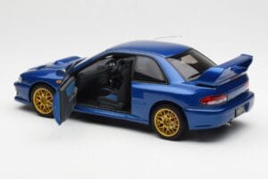 Subaru Impreza 22B Upgraded Version Sinine Kullatud Velgedega AUTOart 1:18 78602 Metall - pilt 5/8