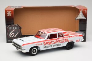 Dodge 330 Super Stock Ramchargers NHRA 1964 Highway 61 1:18 50044 Metall - pilt 8/8