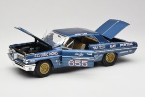 Pontiac Catalina Super Duty Super Stock #655 Sinine 1962 Auto World 1:18 AW201/06 Metall - pilt 2/8