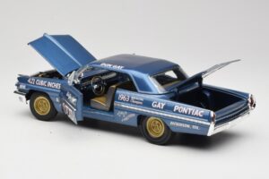 Pontiac Catalina Super Duty Super Stock #655 Sinine 1962 Auto World 1:18 AW201/06 Metall - pilt 5/8
