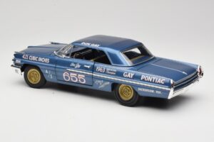Pontiac Catalina Super Duty Super Stock #655 Sinine 1962 Auto World 1:18 AW201/06 Metall - pilt 7/8