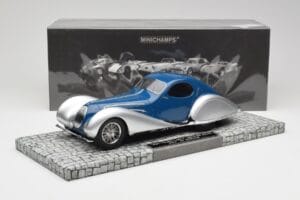 Talbot-Lago T150 C-SS Coupe Sinine Hõbedane Minichamps 1:18 107117122 Vaik - pilt 6/6