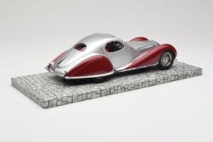 Talbot-Lago T150 C-SS Coupe Hõbedane Punane Minichamps 1:18 107117121 Vaik - pilt 2/6
