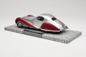 Talbot-Lago T150 C-SS Coupe Hõbedane Punane Minichamps 1:18 107117121 Vaik - pilt 5/6
