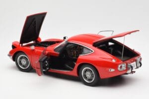 Toyota 2000 GT Punane AUTOart 1:18 78741 Metall - pilt 5/8