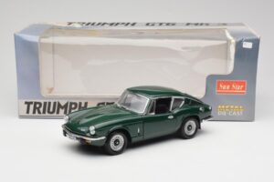 Triumph GT6 Mk3 Roheline Sun Star 1:18 1055 Metall - pilt 8/8