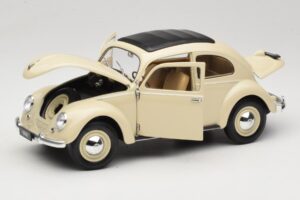 Volkswagen Beetle Type 1 Classic Valge Welly 1:18 18040W Metall - pilt 2/8
