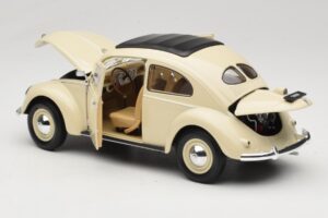Volkswagen Beetle Type 1 Classic Valge Welly 1:18 18040W Metall - pilt 5/8