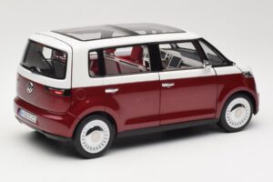 Volkswagen Bulli Minibus Concept Punane & Valge Norev 1:18 7E9099203BL9 Metall - pilt 3/8