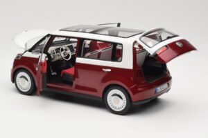 Volkswagen Bulli Minibus Concept Punane & Valge Norev 1:18 7E9099203BL9 Metall - pilt 5/8
