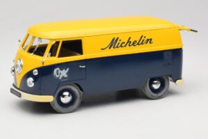 Volkswagen T1 Combi Michelin Must & Kollane Solido 1:18 9406 Metall - pilt 2/8