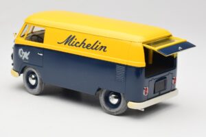 Volkswagen T1 Combi Michelin Must & Kollane Solido 1:18 9406 Metall - pilt 5/8