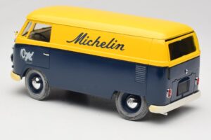 Volkswagen T1 Combi Michelin Must & Kollane Solido 1:18 9406 Metall - pilt 7/8