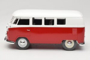 Volkswagen Combi T1 Punane & Valge Solido 1:18 8031 Metall - pilt 4/8