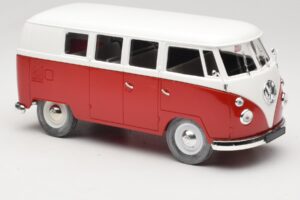 Volkswagen Combi T1 Punane & Valge Solido 1:18 8031 Metall - pilt 6/8