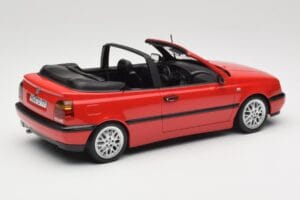 Volkswagen Golf Kabriolett Mk3 Punane Norev 1:18 188433 Metall - pilt 2/6