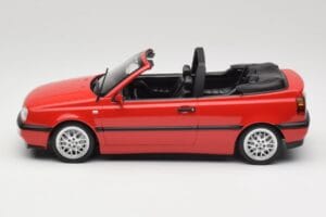 Volkswagen Golf Kabriolett Mk3 Punane Norev 1:18 188433 Metall - pilt 3/6