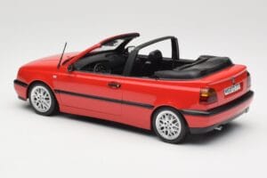 Volkswagen Golf Kabriolett Mk3 Punane Norev 1:18 188433 Metall - pilt 5/6