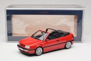 Volkswagen Golf Kabriolett Mk3 Punane Norev 1:18 188433 Metall - pilt 6/6