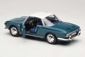 Volkswagen Karmann Ghia Type 34 1500 Sea Blue Norev 1:18 188646 Metall - pilt 5/8