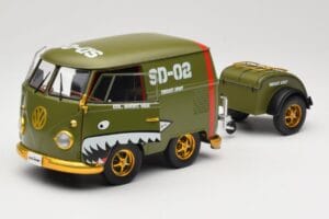 Volkswagen Kool Kombi Army Fighter Green Solido 1:18 S1810901 Metall - pilt 2/8