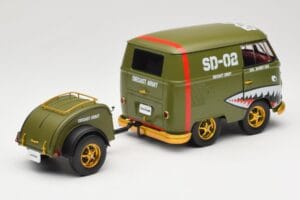 Volkswagen Kool Kombi Army Fighter Green Solido 1:18 S1810901 Metall - pilt 3/8